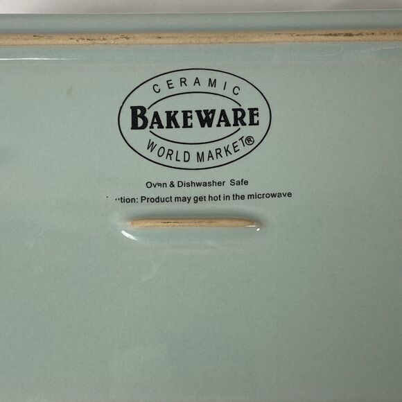 World Market Bakeware Sage Green Floral Ceramic Casserole Dish Small 7" x 4" - Picture 9 of 9